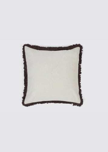 Fey Fringe Cushion Cover Brown