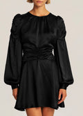 Satin Dress Black