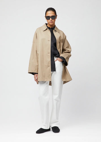 Marine Oversized Trench Coat Jet Khaki