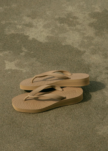 Tapered Platform Flip Flop Sand