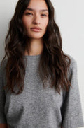 Amala Knit O-Neck Mid Grey Melange