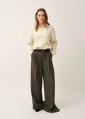 York Pants Black & Brown Herringbone