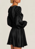 Satin Dress Black