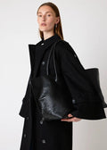 The Eva Weekend Tote Black Croco