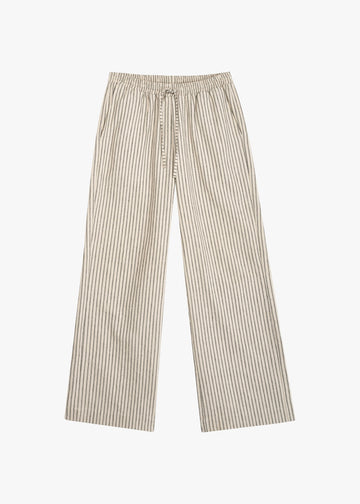 Sabine Linen Stripe Bukse | Natural Stripe