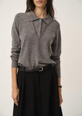 Bergen V Polo Grey Melange