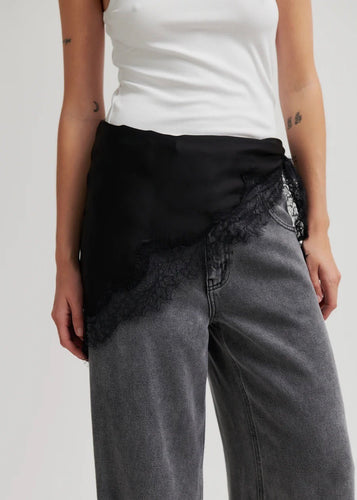 Lacia Lace Scarf Black