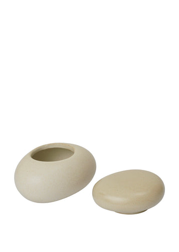 Pebble Box Small, Sand & Cream