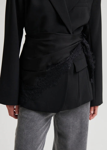 Lacia Lace Scarf Black