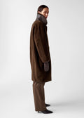 Elda Lamb Fur Coat Espresso