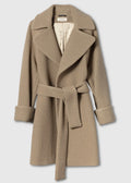 Wool Coat Midi | Taupe