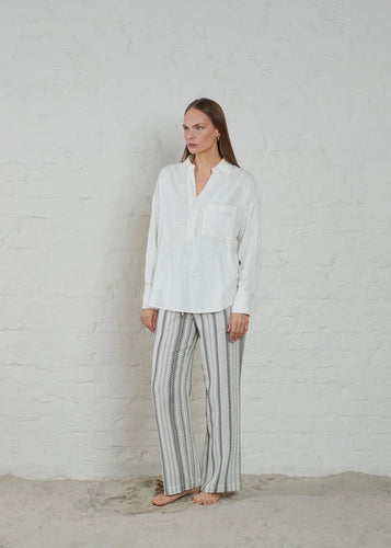 Hills Linen Blend Shirt Off-white