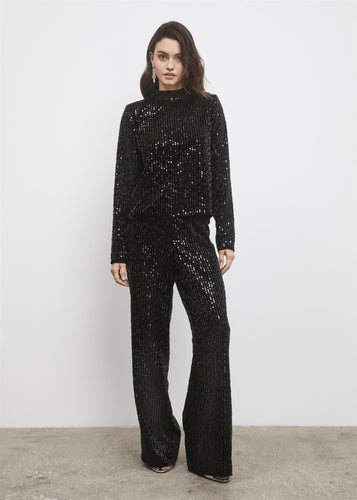 Studio Sequin Top Black