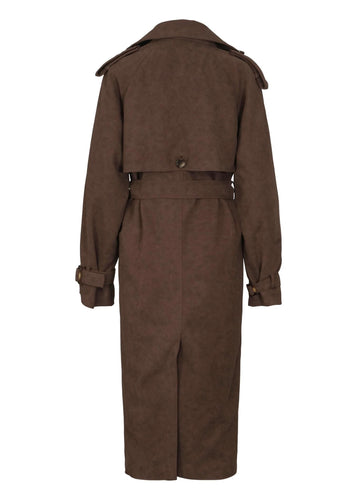 Caia Suede Coat Brown