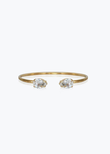 Petite Drop Armbånd | Gold & Crystal