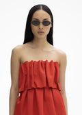 Sculpted Tube Top | Red