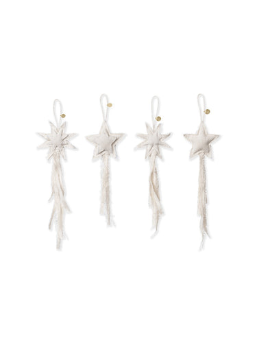 Vela Star Ornaments Set of 4 Natural