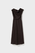 Reina Linen Dress Coffee