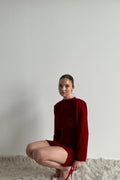 Jet Dress Velvet Red