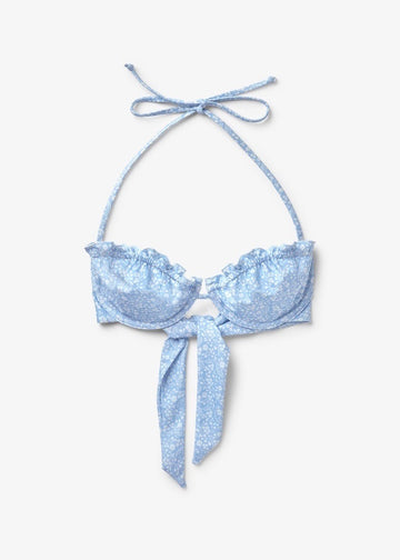 Lake Bikini Top Light Blue Print Bikini