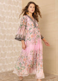 Alanna Long Dress Silk Viscose Pink