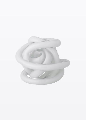 Knot Deco White Glass