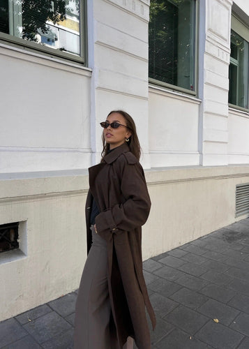 Caia Suede Coat Brown