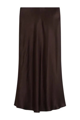 Emerson Satin Skirt Darkest Brown