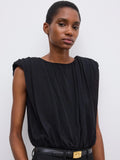 Draped Knit Top Black