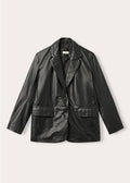 Neoma Leather Coat Black