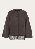 Carla Lambswool Jacket Brown Mel