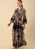 Alanna Long Dress Silk Viscose Black