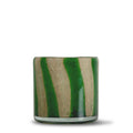 Candle holder Calore | Curve Medium | Green & beige