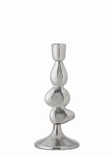 Metina Candle Holder Silver Aluminum