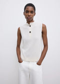 Sleeveless Knit Top Cashmere Blend