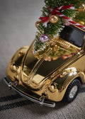 Dekorasjon Mini Xmas Car Gold