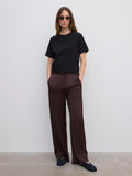 Drawstring Trousers Chocolate Brown