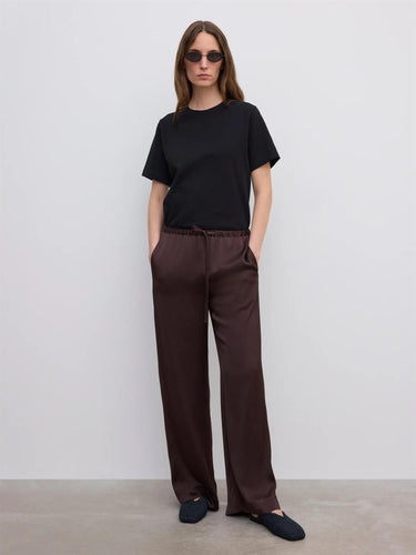 Drawstring Trousers Chocolate Brown