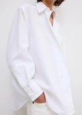 Asymmetric Linen Shirt White