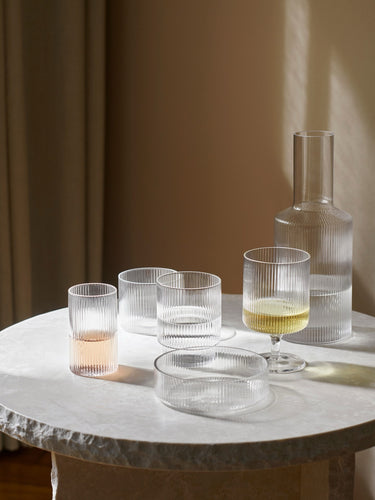 Ripple Low Glass Clear 4-Pakning