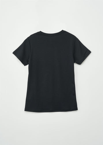 Roundneck Cotton Jersey Tee Black