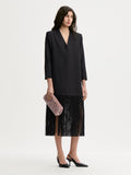 Mella Wool Mini Dress Black