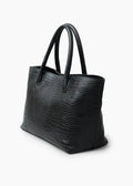 The Grace Tote Black Croco