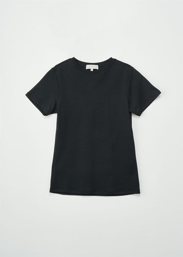 Roundneck Cotton Jersey Tee Black