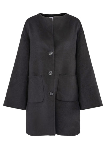 Sandy Wool Coat | Black