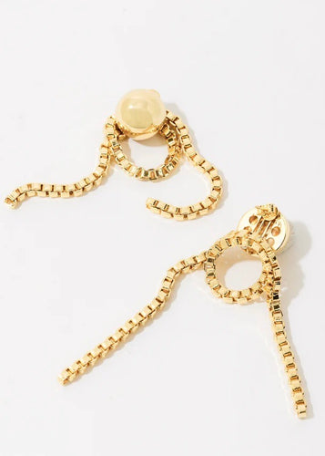 Chain Loop Earrings Gold