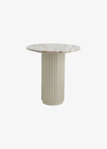 Erie Cafe Table | Ivory Nature Marble Tabletop