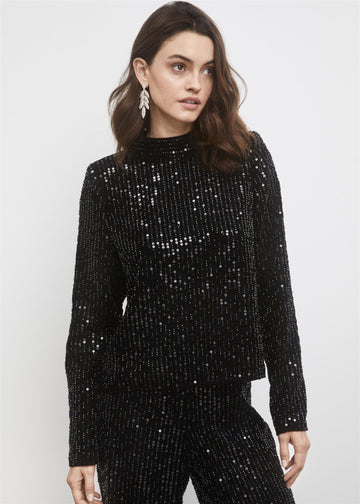 Studio Sequin Top | Black