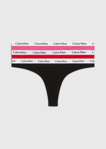 Thong 3pk | Black, Rouge & Fuchia