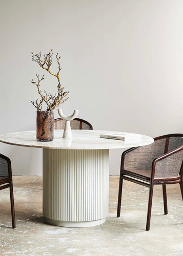 Erie Round Coffee Table | Ivory Nature Marble Tabletop